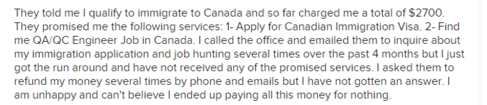 Canadian Visa Professional Review